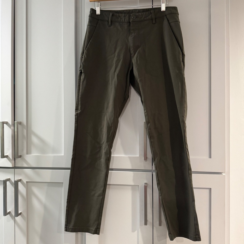BYLT Premium Basics Everyday Pant 2.0 Slim Fit Mens 33 Dark Olive Green EDAY2
